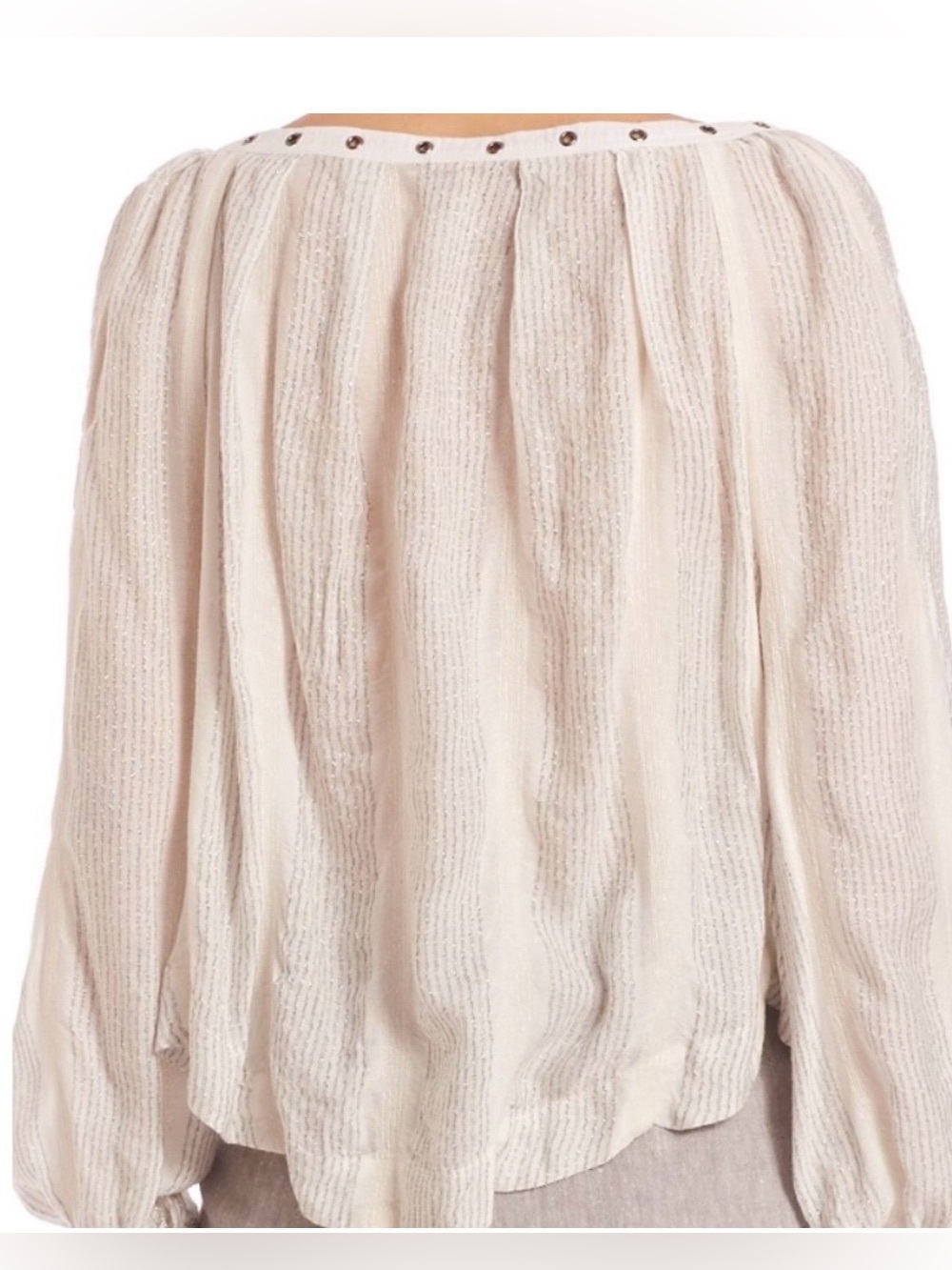 Free People Against All Odds Gauzy Boho Blouse size XS - Picture 2 of 13